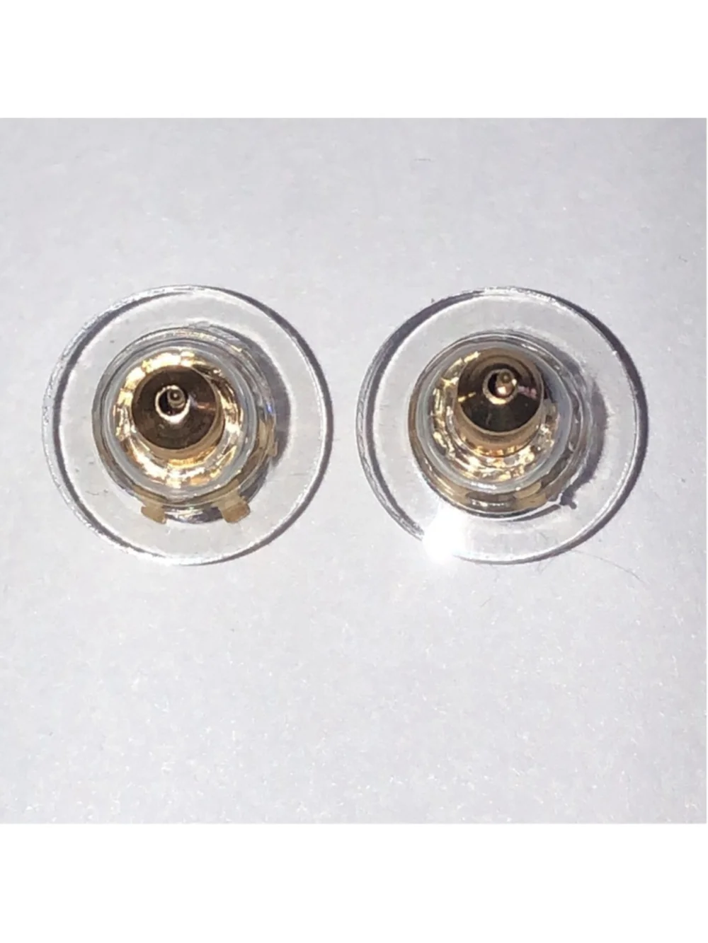 Gold Plated Sterling Silver L 925 Round Dainty Stud Earrings